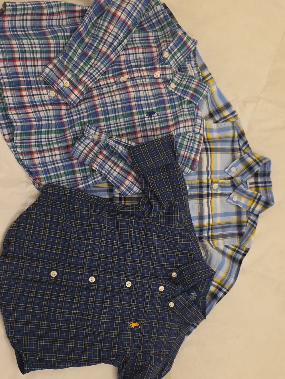 Ralph Lauren Toddler Boys Blue Plaid Button-Down Shirt
